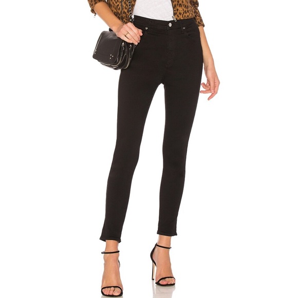 Agolde Denim - AGOLDE • Roxanne Super High Rise Skinny Jeans in Jet REVOLVE